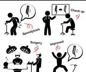 People medical infographic vector set 06