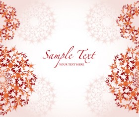 Pink border with floral background vector 03