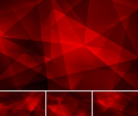 Red fractal abstract background vector