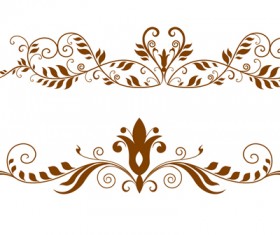 Retro decor floral photoshop brushes