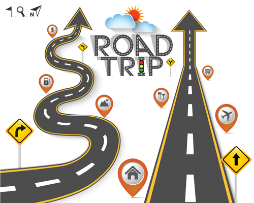 Download Road trip background vector material 03 free download