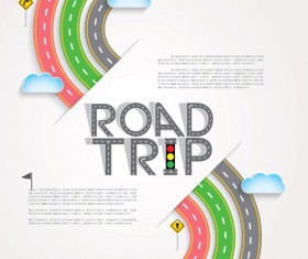 Road trip background vector material 07