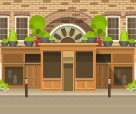 Roadside cafe vector template 02