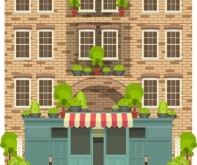 Roadside cafe vector template 03