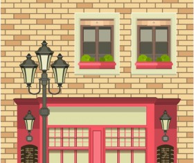 Roadside cafe vector template 04