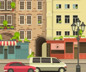 Roadside cafe vector template 05