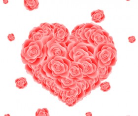 Rose with heart photoshop brushes