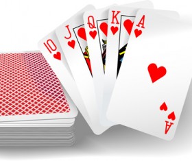 Royal straight flush playing cards vector 05