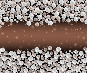 Shiny pearls background vector