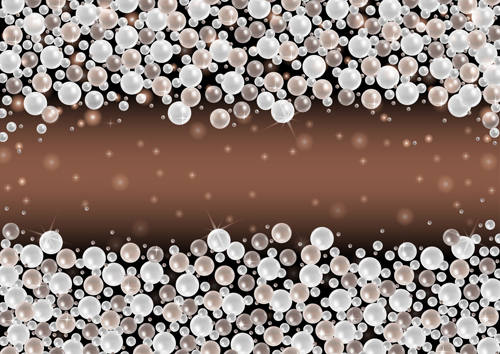 Shiny pearls background vector