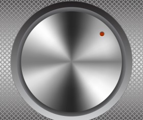 Silvery metal button vector material 02