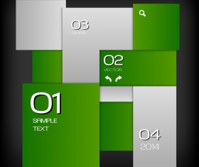 Squares moderin business template vector 01
