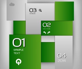 Squares moderin business template vector 02