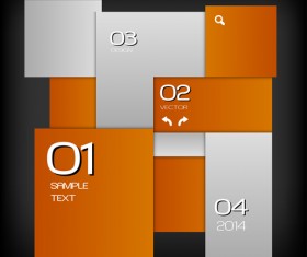 Squares moderin business template vector 03