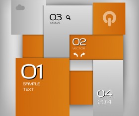 Squares moderin business template vector 04