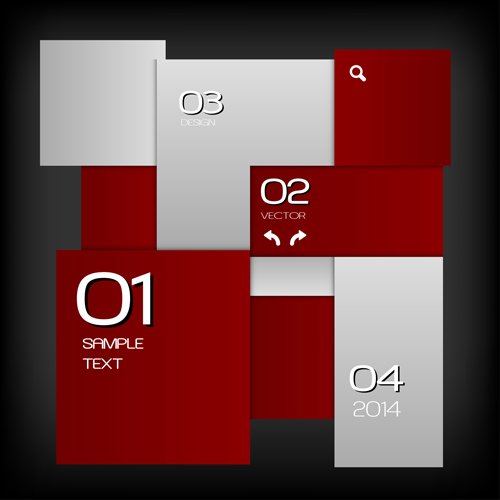 Squares moderin business template vector 05