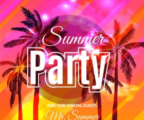 Summer holiday flyer cover with card and banner vector 01 free download