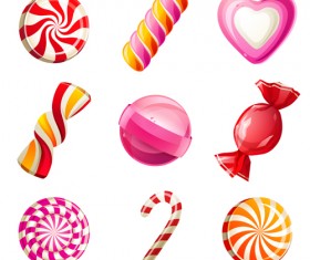 Sweet candies cute icons set 02