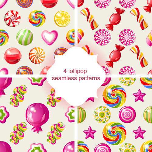 Sweet candies vector seamless pattern 01