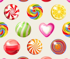 Sweet candies vector seamless pattern 02