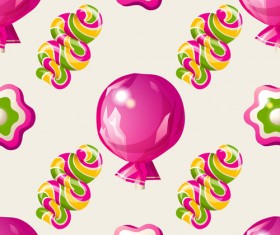 Sweet candies vector seamless pattern 04