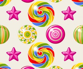 Sweet candies vector seamless pattern 05