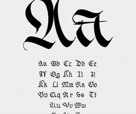 Tattoo alphabets vintage styles vector