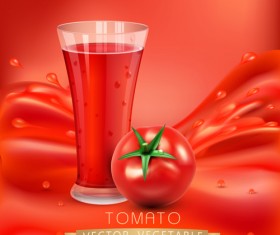Tomato juice vector material