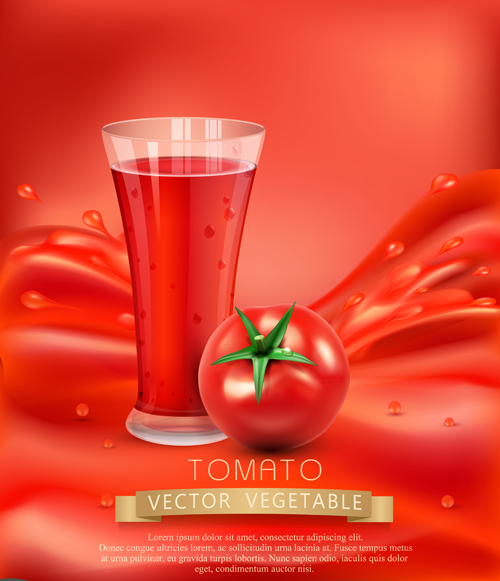 Tomato juice vector material
