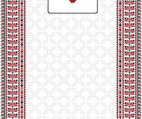 Ukrainian folk style background vector 01