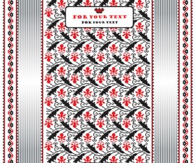 Ukrainian folk style background vector 06