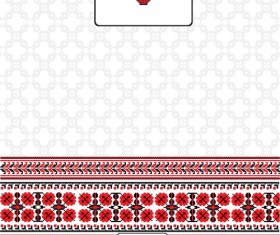 Ukrainian folk style background vector 08