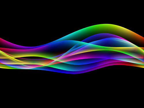 Vector colorful waves abstract geaphics 03