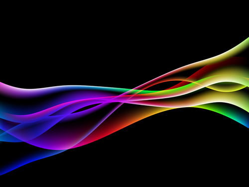 Vector colorful waves abstract geaphics 05