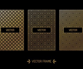 Vector frames golden vintage design 03