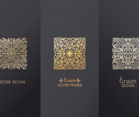 Vector frames golden vintage design 04
