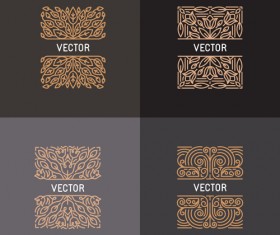 Vector frames golden vintage design 05
