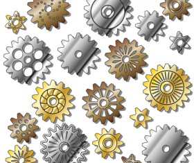 Vector gears illustration set