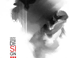 Vector inkblot grunge background 01