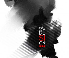 Vector inkblot grunge background 05