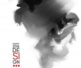 Vector inkblot grunge background 07