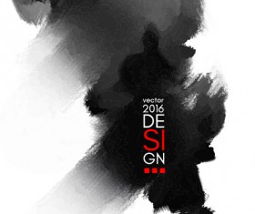 Vector inkblot grunge background 08