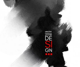 Vector inkblot grunge background 09