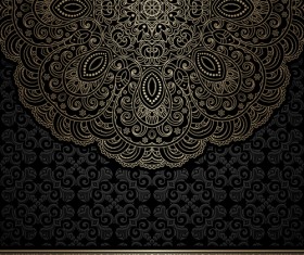 Vintage cecorative background material vector 03