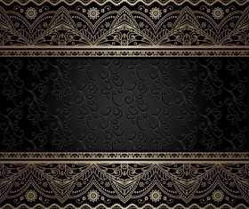 Vintage cecorative background material vector 07