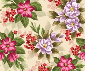 Vintage flower patterns vector graphics 02
