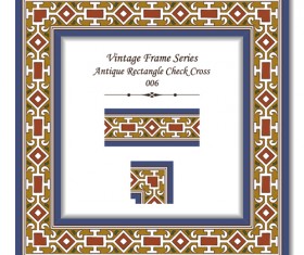Vintage frame series vector set 02