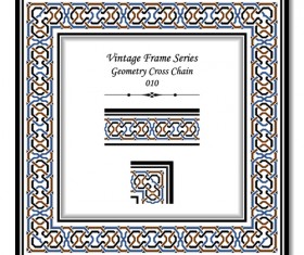 Vintage frame series vector set 04