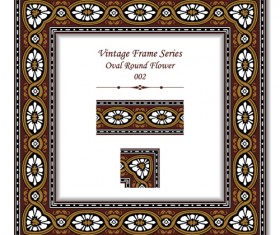 Vintage frame series vector set 06