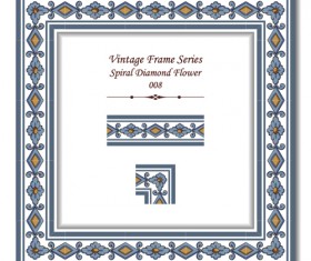 Vintage frame series vector set 07